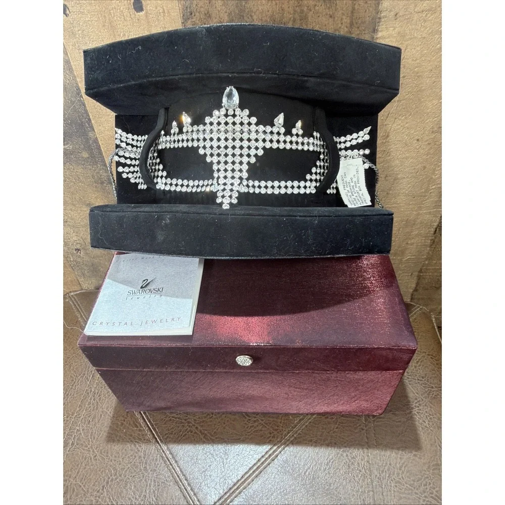 Swarovski Crystal Masquerade Mask Limited Edition 997/2000 New COA Retired Vtg